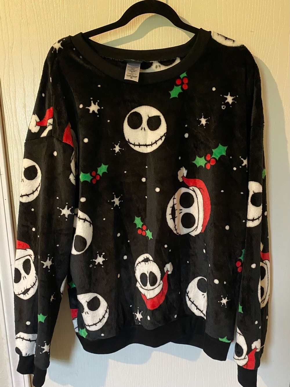 Disney Black Holiday Jack Skellington Fleece Sweatshirt